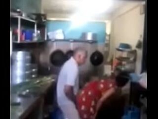 Srilankan chacha fucking his maid up cookhouse fleetingly